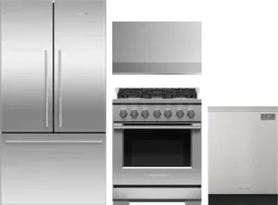 4 Piece Package Includes Refrigerator, Range, Hood And Dishwasher